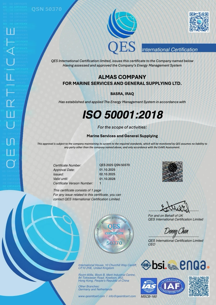 ISO 45001:2018 certificate